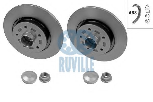 RUVILLE 5591BD Тормозные диски RUVILLE для RENAULT