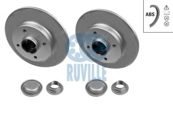 RUVILLE 6642BD Тормозные диски RUVILLE для PEUGEOT