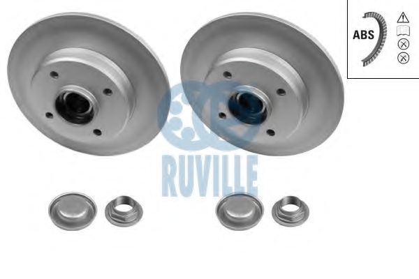 RUVILLE 6644BD Тормозные диски RUVILLE для PEUGEOT