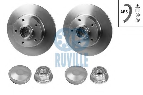 RUVILLE 5513BD Тормозные диски RUVILLE для RENAULT