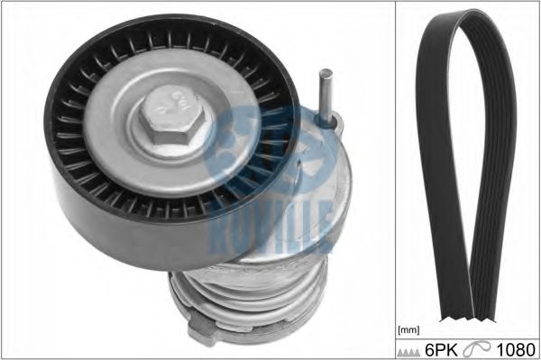 RUVILLE 5547581 Поликлиновой ременный комплект  RUVILLE 5547581 Поликлиновой ременный комплект