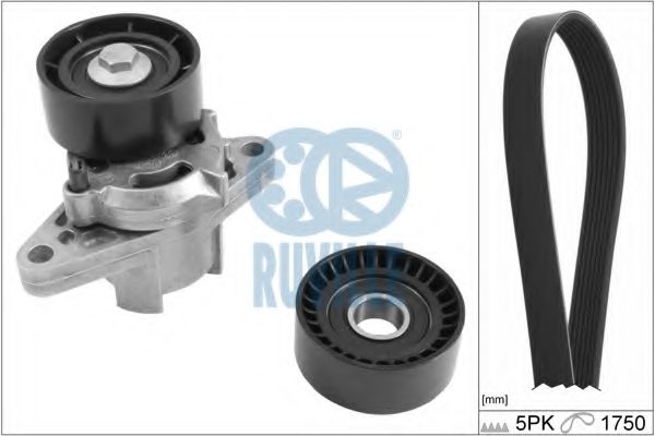 RUVILLE 5560682 Поликлиновой ременный комплект для RENAULT SANDERO STEPWAY 1 1.6