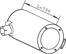 DINEX 28403 Глушитель выхлопных газов для IVECO