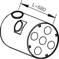 DINEX 80404 Глушитель выхлопных газов для VOLVO