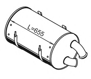 DINEX 21359 Глушитель выхлопных газов для DAF 85