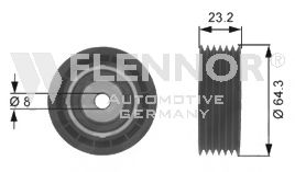 FLENNOR FU23490 Ролик ремня генератора FLENNOR 