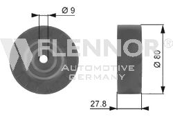 FLENNOR FU99153 Ролик ремня генератора FLENNOR для BMW