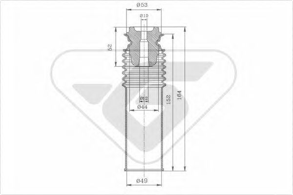 HUTCHINSON KP004 Пыльник амортизатора для ALFA ROMEO 147