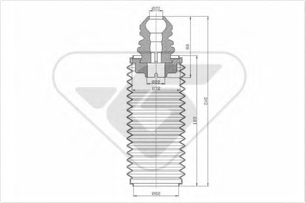 HUTCHINSON KP015 Комплект пыльника и отбойника амортизатора для FIAT