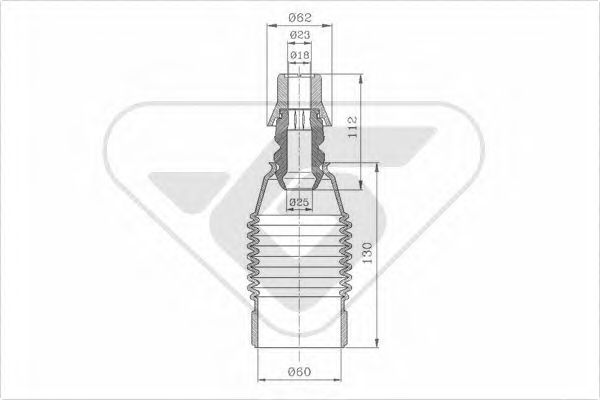 HUTCHINSON KP021 Комплект пыльника и отбойника амортизатора для FIAT IDEA