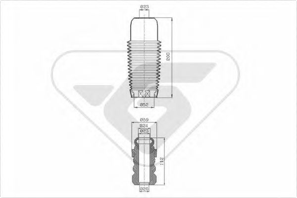 HUTCHINSON KP022 Пыльник амортизатора для FIAT