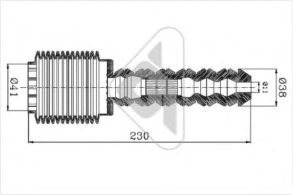 HUTCHINSON KP036 Комплект пыльника и отбойника амортизатора для RENAULT TWINGO