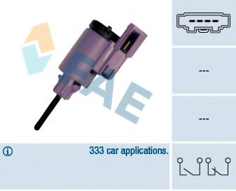 FAE 24760 Выключатель стоп-сигнала для VOLKSWAGEN TRANSPORTER T5 фургон (7HA, 7HH, 7EA, 7EH)