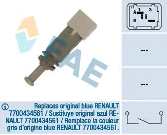 FAE 24891 Выключатель стоп-сигнала для RENAULT SCENIC