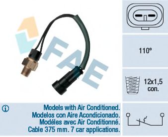 FAE 35840 Датчик включения вентилятора для FIAT