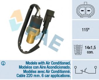 FAE 35841 Датчик включения вентилятора для FIAT