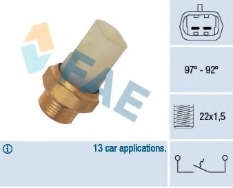 FAE 37710 Датчик включения вентилятора для FIAT