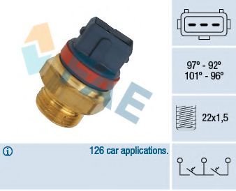 FAE 37930 Датчик включения вентилятора для FIAT