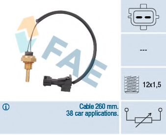 FAE 32740 Датчик включения вентилятора для SAAB
