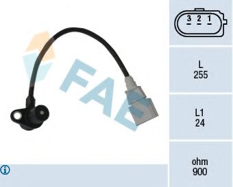 FAE 79050 Датчик положения коленвала для VOLKSWAGEN EOS