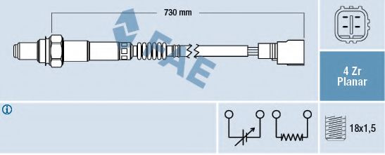 FAE 77423 Лямбда-зонд FAE для TOYOTA