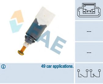 FAE 24902 Выключатель стоп-сигнала для RENAULT SCENIC