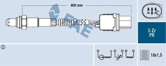 FAE 75063 Лямбда-зонд для MERCEDES-BENZ SLS AMG