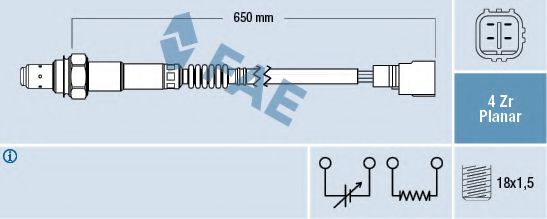 FAE 77519 Лямбда-зонд FAE для TOYOTA