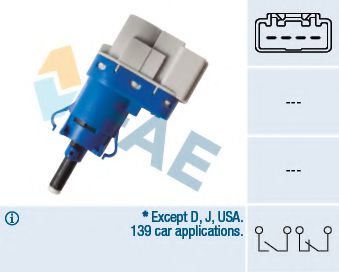 FAE 24849 Выключатель стоп-сигнала для VOLVO C30