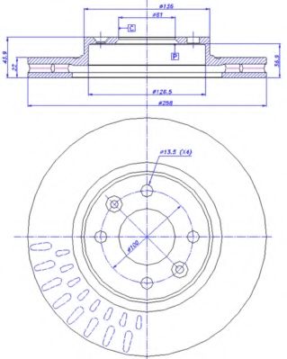 CAR 1421780 Тормозные диски для DACIA