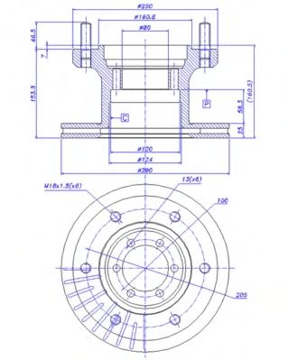 CAR 150060 Тормозные диски CAR для IVECO