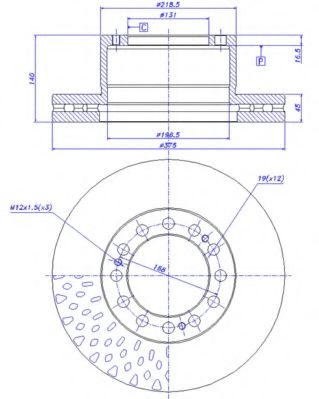CAR 150455 Тормозной диск 