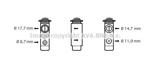 AVA QUALITY COOLING AL1024 Пневматический клапан кондиционера для ALFA ROMEO