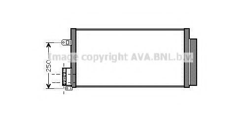 AVA QUALITY COOLING ALA5116D Радиатор кондиционера для ABARTH PUNTO