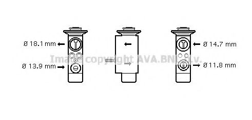 AVA QUALITY COOLING BW1085 Пневматический клапан кондиционера для BMW