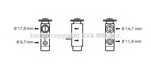 AVA QUALITY COOLING BW1088 Расширительный клапан кондиционера AVA QUALITY COOLING 