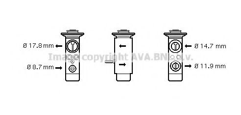 AVA QUALITY COOLING BW1089 Расширительный клапан кондиционера AVA QUALITY COOLING 