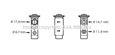 AVA QUALITY COOLING BW1239 Пневматический клапан кондиционера 