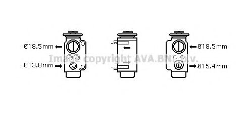 AVA QUALITY COOLING BW1240 Пневматический клапан кондиционера для BMW