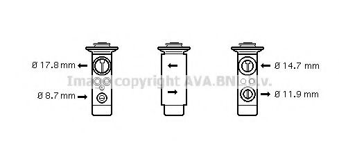 AVA QUALITY COOLING BW1361 Пневматический клапан кондиционера 
