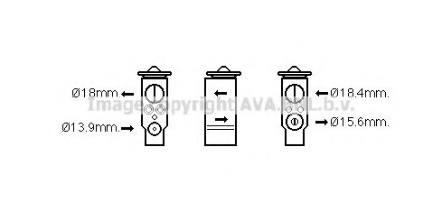 AVA QUALITY COOLING BW1472 Расширительный клапан кондиционера AVA QUALITY COOLING 