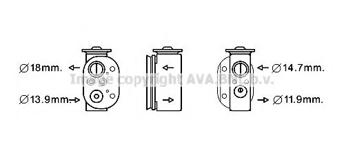 AVA QUALITY COOLING BW1497 Расширительный клапан кондиционера для BMW 4