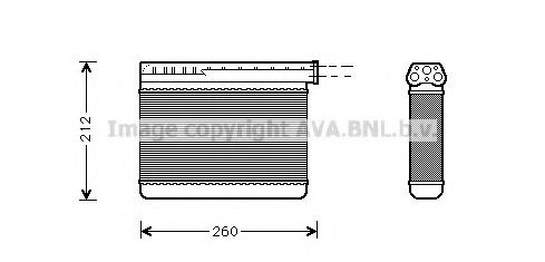 AVA QUALITY COOLING BW6166 Радиатор печки для BMW