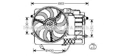 AVA QUALITY COOLING BW7516 Вентилятор системы охлаждения двигателя для MINI
