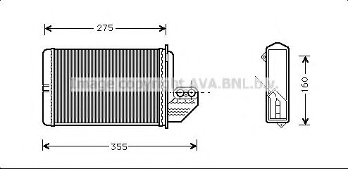 AVA QUALITY COOLING BWA6172 Радиатор печки для BMW