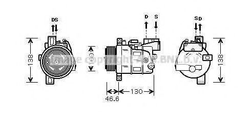 AVA QUALITY COOLING BWAK319 Компрессор кондиционера для BMW