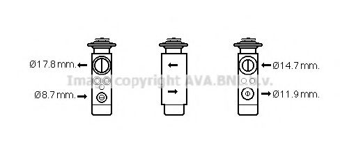 AVA QUALITY COOLING CN1219 Пневматический клапан кондиционера для CITROËN CHANSON