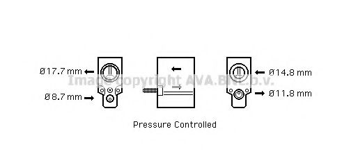 AVA QUALITY COOLING CN1220 Пневматический клапан кондиционера AVA QUALITY COOLING 