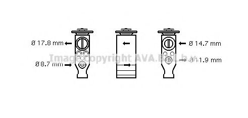 AVA QUALITY COOLING CN1245 Пневматический клапан кондиционера для CITROEN