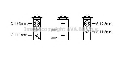 AVA QUALITY COOLING CN1275 Пневматический клапан кондиционера для PEUGEOT